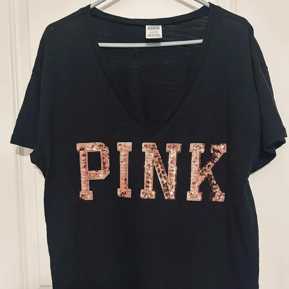 PINK Victoria's Secret Bling Tee with Sequins - Picture 3 of 12